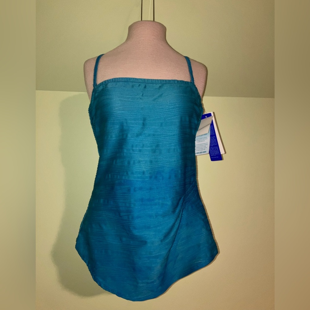 Gottex sz 8 swim swimsuit bathing suit one piece new wi tags ruched shaping NEW